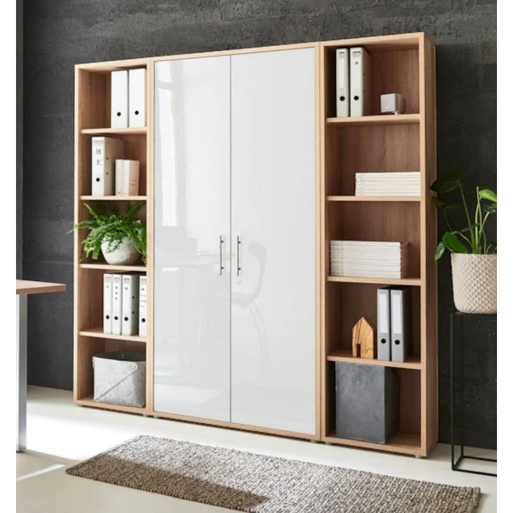BMG Möbel Aktenschrank Office Edition 3 (Schrankwand Set, 3tlg) abschließbar, matt oder Hochglanz lackiert – Bild 1