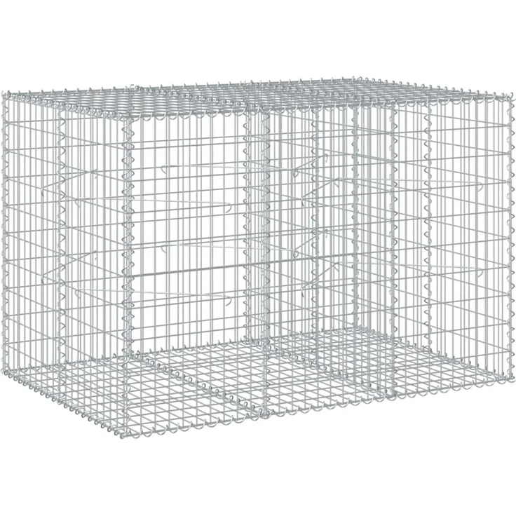 vidaXL Gabione mit Deckel 150x100x100 cm Verzinktes Eisen 3295191 – Bild 1