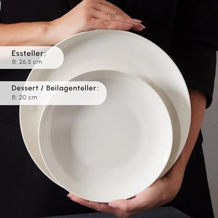 Karaca Geschirr-Set Forever Bone Allure 41-Teiliges Geschirrset für 12 Personen, 12 Personen, New Bone China – Bild 7