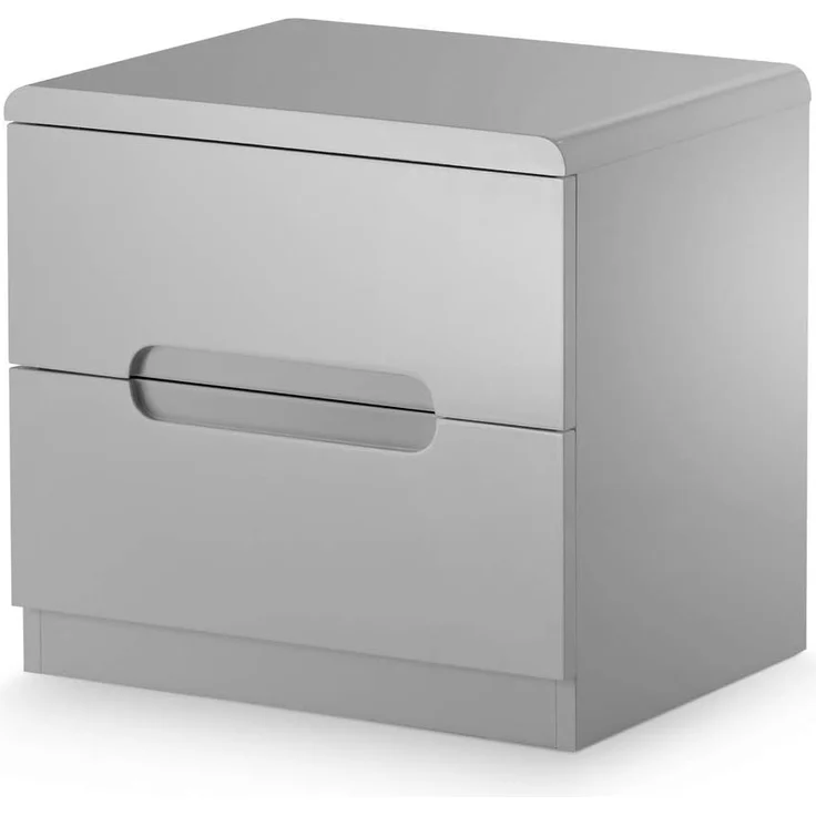 Julian Bowen Manhattan Nachttisch mit 2 Schubladen, grau – Bild 1