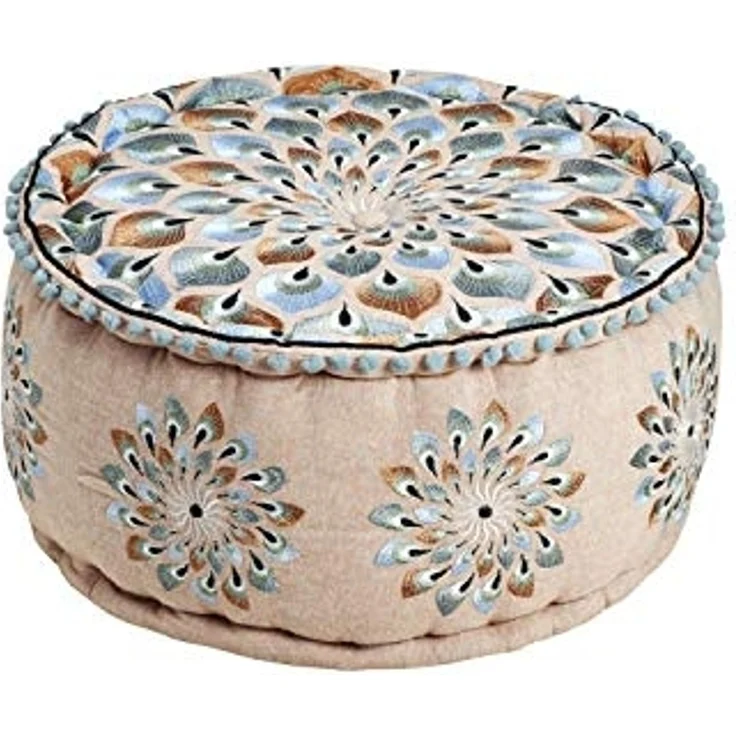 Marrakesch Orient & Mediterran Interior Pouf Orientalische Pouf Hocker Bodenkissen Deko Azet -2- (1-St), Handarbeit – Bild 3