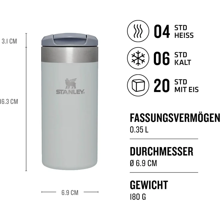 Stanley Hydrate Transit Trinkbecher 0,35 l Fog Metallic Grey – Bild 2