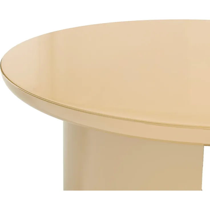 Vente-unique - DERLALI Couchtisch Holz, Platte Beige - B 90 cm x H 40,5 cm x L 90 cm – Bild 4