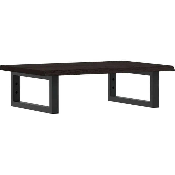 vidaXL Waschtischplatte mit Halterung Stahl und Massivholz Eiche 3302581 – Bild 2