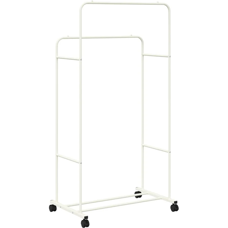 vidaXL Kleiderständer Uni Weiß 80 x 53 x 156 cm 42021355 – Bild 6