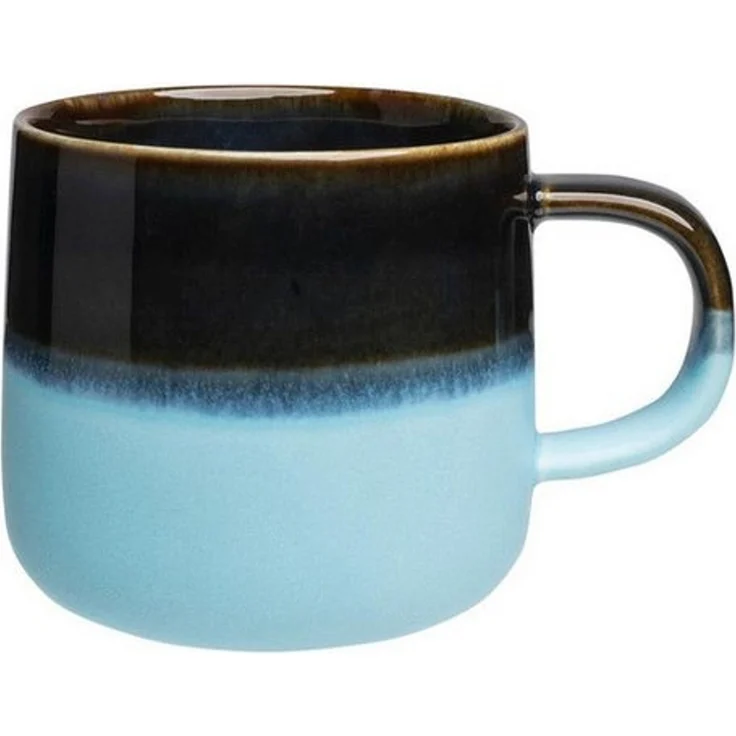 Tranquillo Tasse aus Steingut INDUSTRIAL 390ml groß blau spülmaschinengeeignet, Becher mit handgetauchter Glasur - einzigartige, zweifarbige Optik – Bild 1