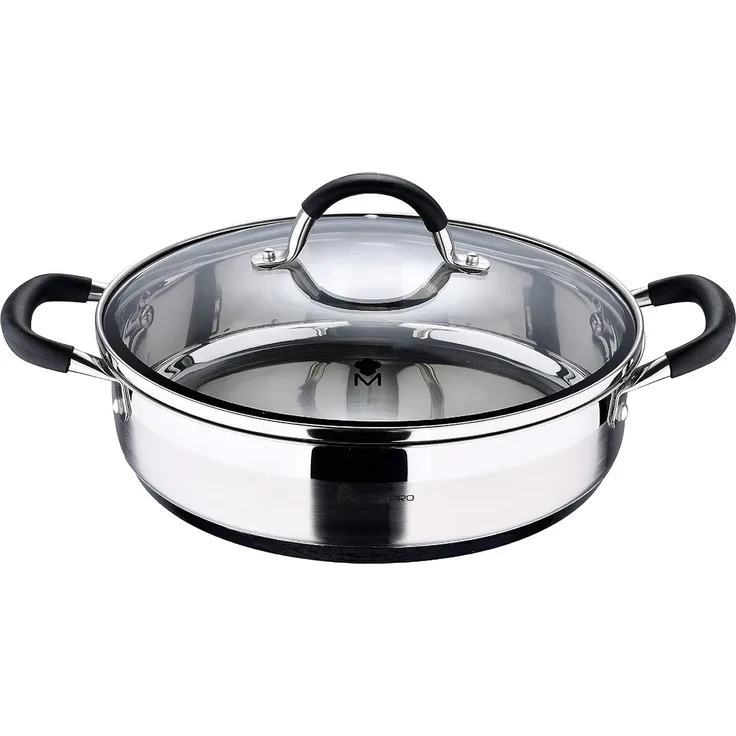 Topf mit Deckel Masterpro foodies bgmp-1502-bk Edelstahl (5 L) 24 x 12 cm