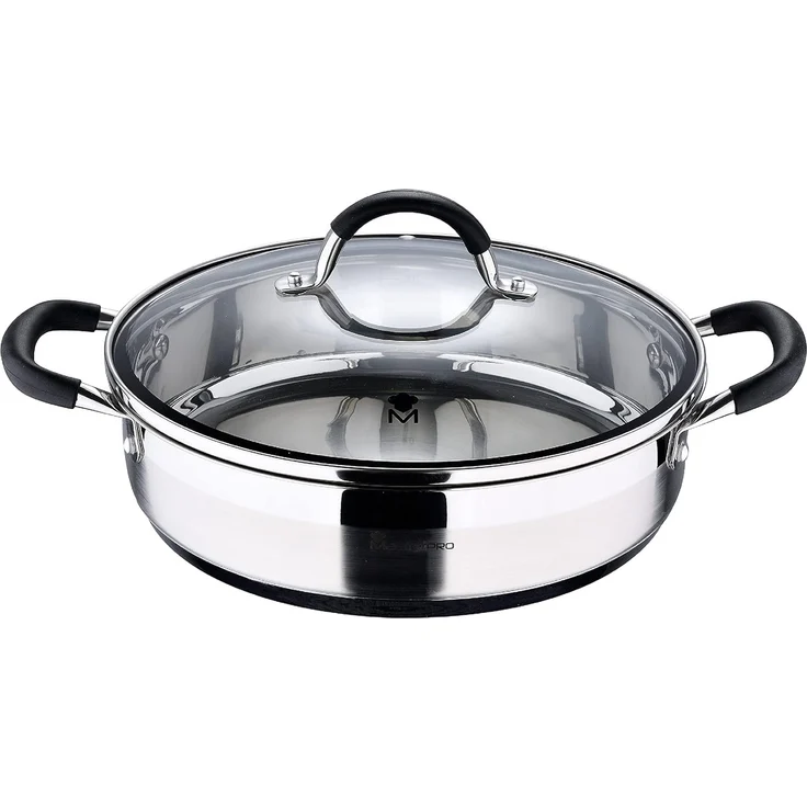 Topf mit Deckel Masterpro foodies bgmp-1502-bk Edelstahl (5 L) 24 x 12 cm – Bild 1