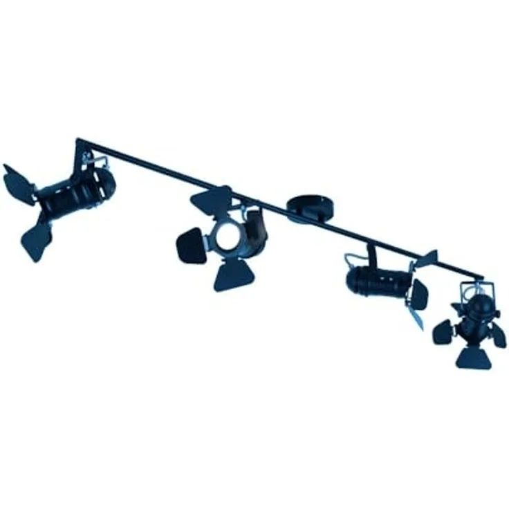 RGB LED Deckenleuchte, Spots beweglich, schwarz, L 125 cm