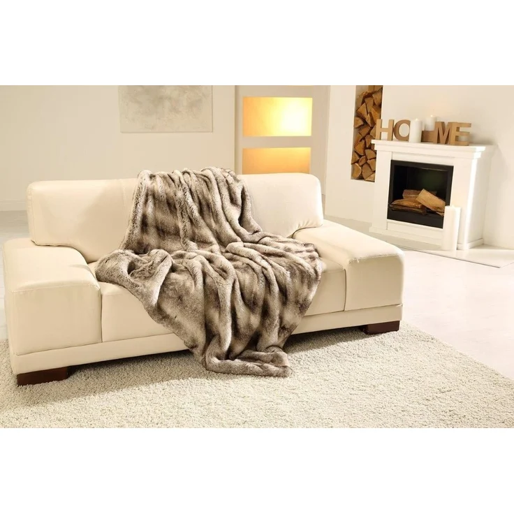 Wohndecke Rentier Felloptik, Gözze, warme Qualität, Kuscheldecke – Bild 2