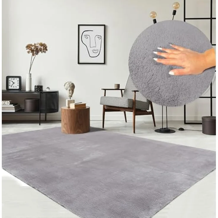 the carpet Teppich Relax, rechteckig, Höhe: 16 mm, waschbarer Wohnzimmer Teppich modern rutschfest, Kundenliebling – Bild 2