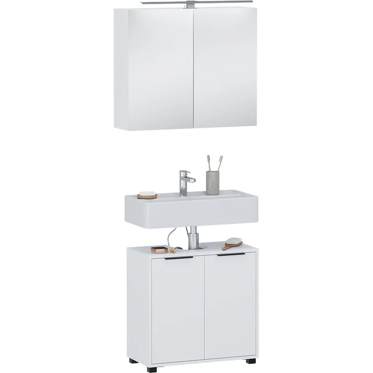 Badmöbel-Set Lavio Weiß 2 Teile Vicco – Bild 6