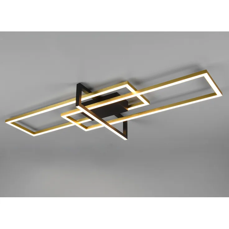 Trio Wand- und Deckenleuchte SALINAS incl. 1x SMD LED, 34W · 1x3900lm, 3000K, messing matt (620310308)