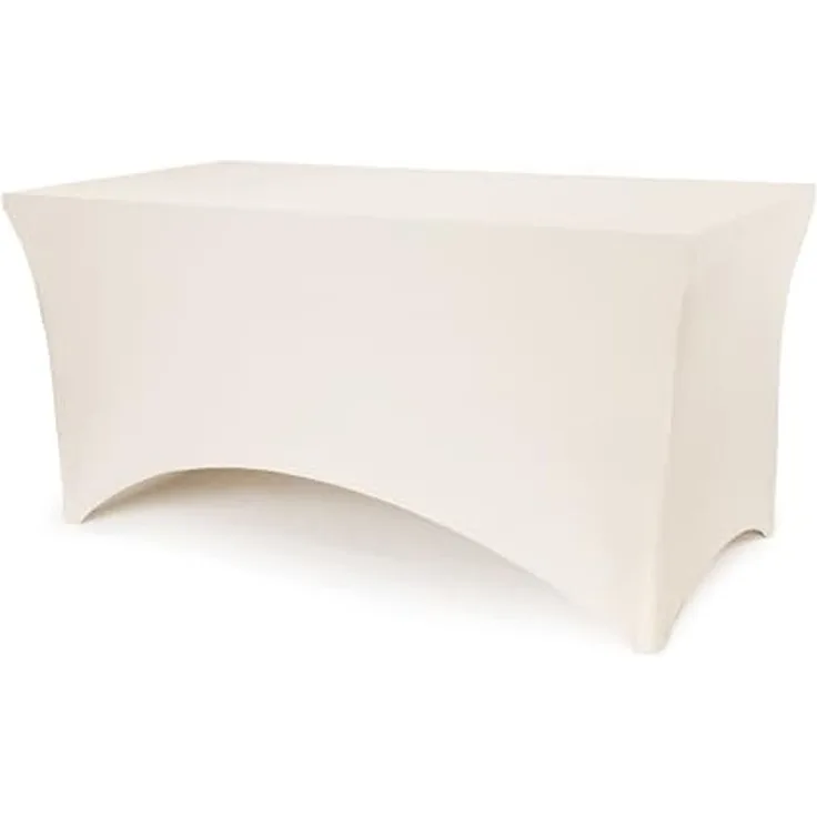 partydeco Tischläufer, Tischhusse 183x76 cm rechteckig Beige