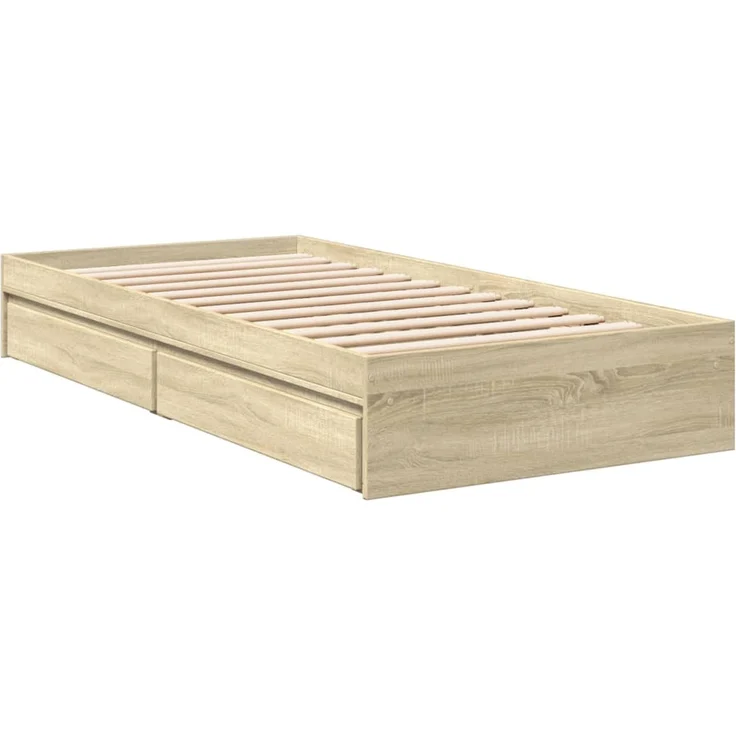 vidaXL Bettgestell mit Schubladen Sonoma-Eiche 100x200cm Holzwerkstoff 3280673 – Bild 5