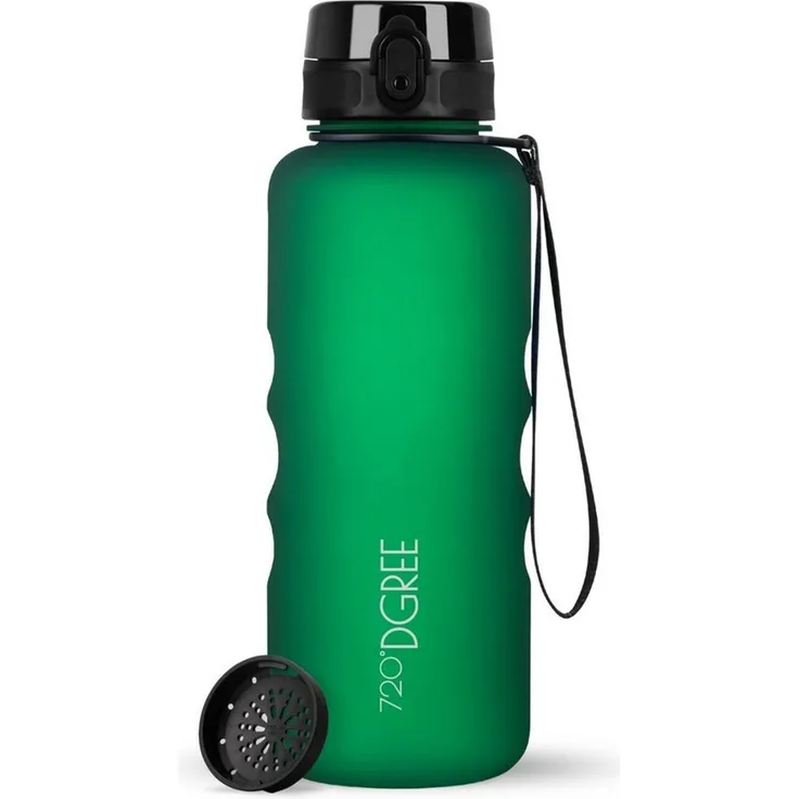 720°DGREE Trinkflasche Trinkflasche uberBottle softTouch mit Sieb forest green 1,5l