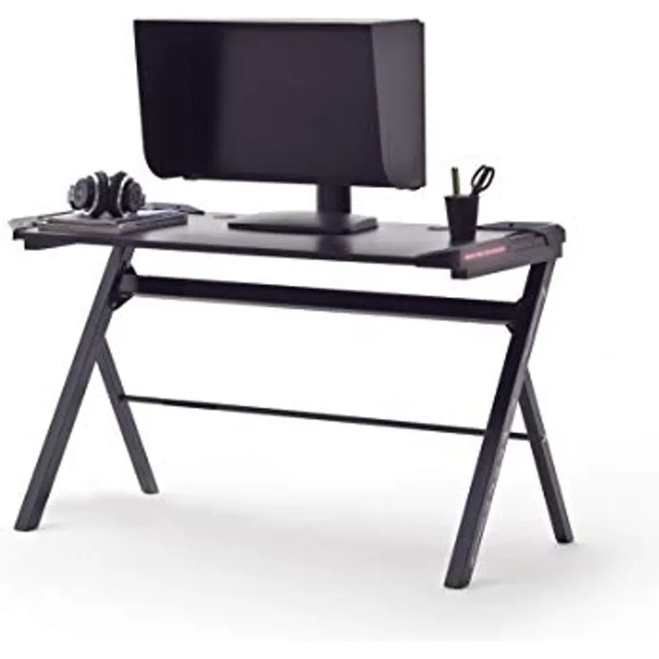 'mcRacing' Gamingtisch mit LED, schwarz, 120 x 73 x 60 cm