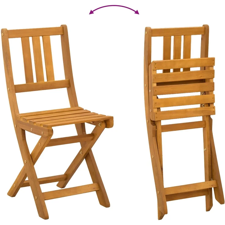 vidaXL Außen Bistro-Stühle mit Kissen 8 pcs Natur 40 x 42 x 85 cm 3416292 – Bild 10