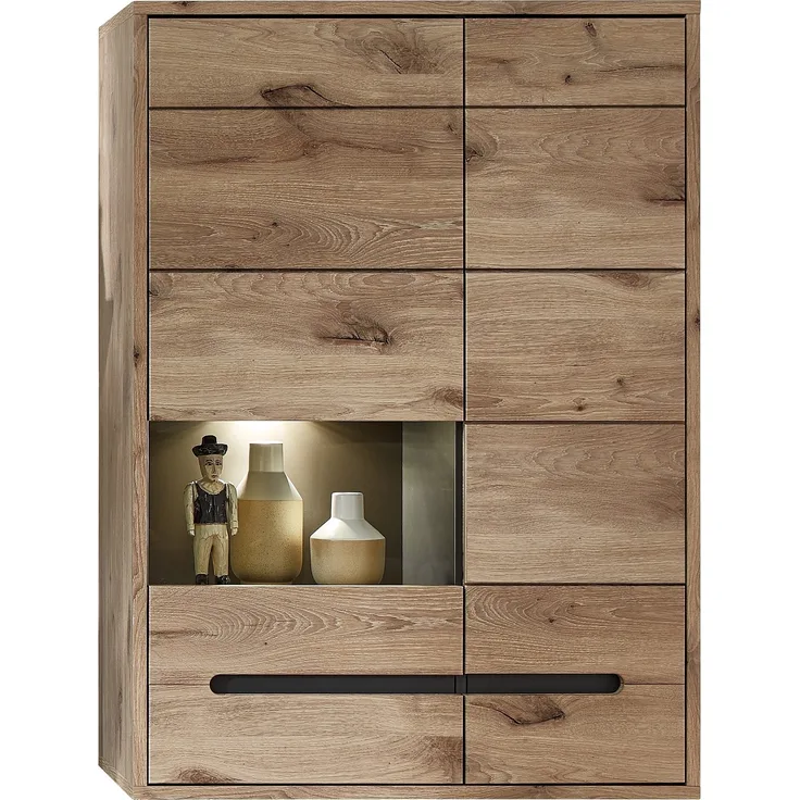Hängevitrine BELLANO Viking Oak Nature mit LED