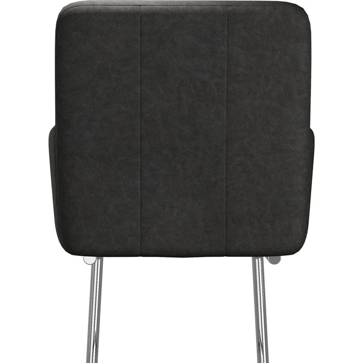 Esszimmerstuhl 56x57x86 cm im 4er-Set aus Kunstleder mit Metallgestell und ergonomischer Rückenlehne – Bild 9