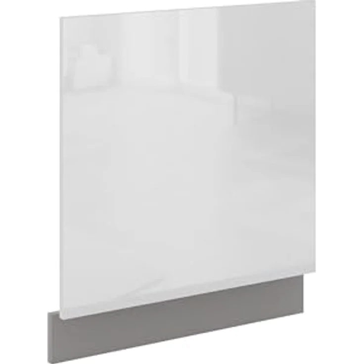Frontblende Geschirrspüler integriert 60 cm Weiß Hochglanz Küche Bianca Grey – Bild 2