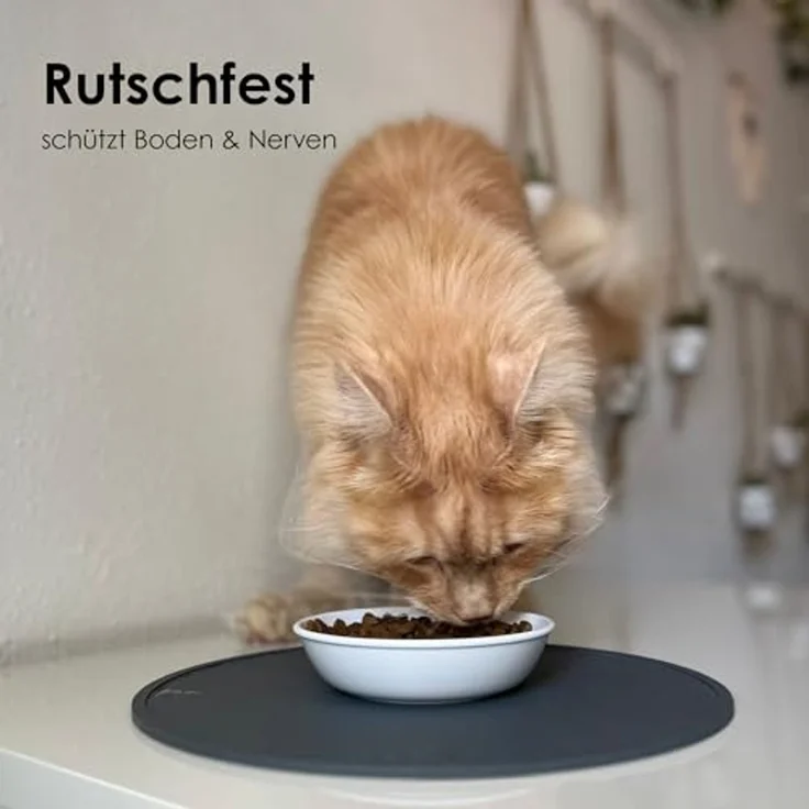 LucyBalu Napfunterlage CIRCLE (29cm), für Katzen, verschiedene Farben, lebensmittelechtes Silikon – Bild 3