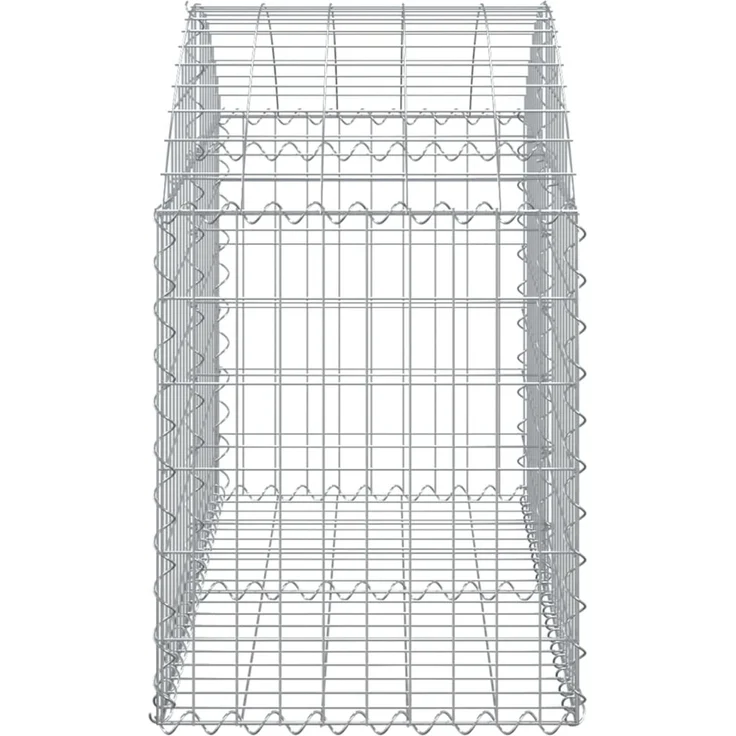 vidaXL Gabione mit Hochbogen 100x50x60/80 cm Verzinktes Eisen 153433 – Bild 4
