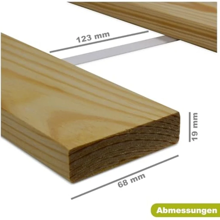 Lattenrost Lattenrost Rollrost Bettrost Lattenrahmen Kiefer Holz Massiv Bett, Furnify – Bild 4