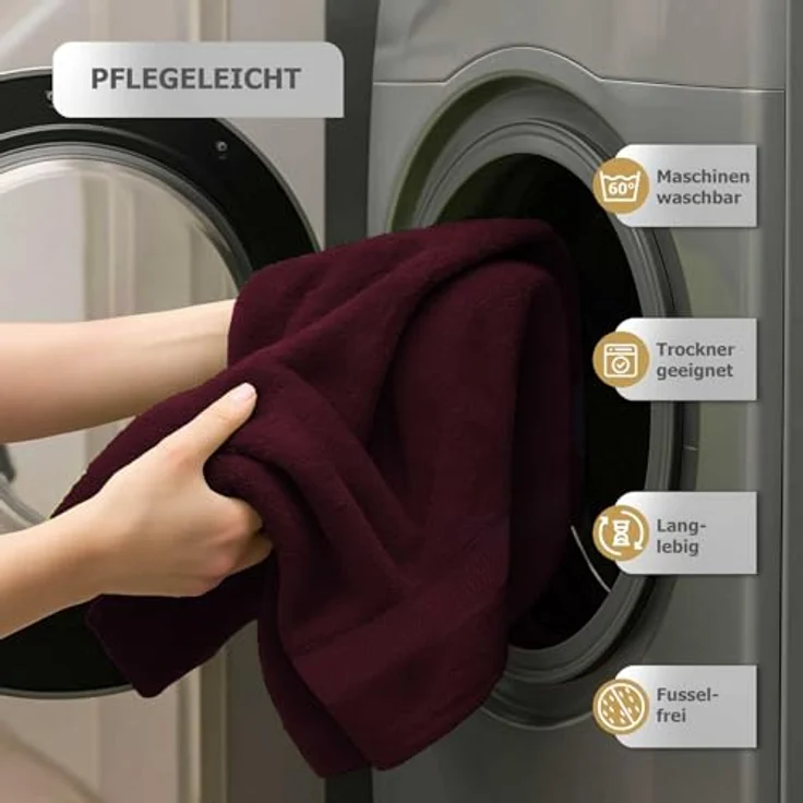 TRENDBUY24 Handtuch Set Handtücher Duschtücher Gästetücher Baumwolle Frottee Premium 4er Set, 100% Baumwolle (4-St), Duschtuch – Bild 8