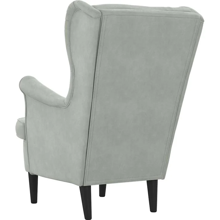 vidaXL Sessel Hellgrau Samt 42012824 – Bild 5