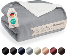Blumtal Premium Sherpa Kuscheldecke 220x240 cm