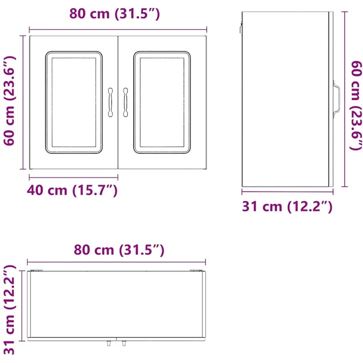 vidaXL Küchen-Hängeschrank Kalmar Hochglanz-Weiß Holzwerkstoff 853589 – Bild 11