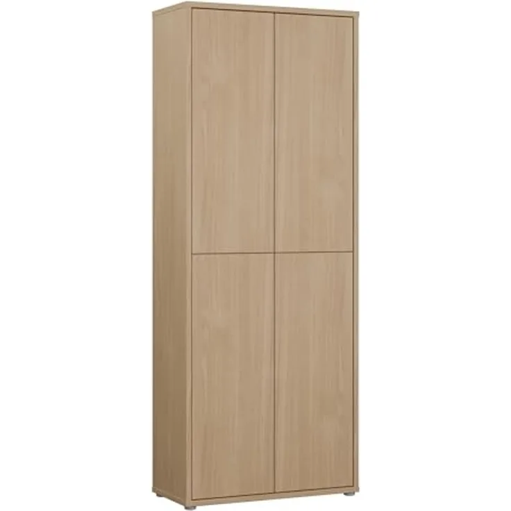 FORTE Schuhschrank Alice Springs, Schuhschrank, Höhe 191,9 cm, 4 Türen, viel Platz (B/H/T 74,5/191,9/34,9 cm) Stauraumschrank, Mehrzweckschrank, Breite 74,5 cm, mit 8 Böden