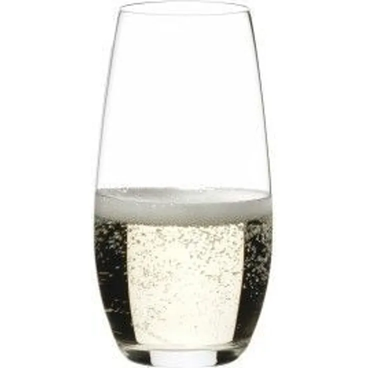 Riedel O Champagner Glas 8er Set 0414/28 x 4 und 4 EKM Living Trinkhalme aus Edelstahl