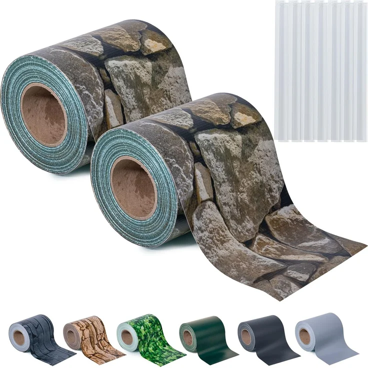 Sichtschutzstreifen Zaun 35 m x 19 cm inkl. 20 Clips, Sichtschutz Zaunfolie PVC Sichtschutzstreifen Doppelstabmatten für Gartenzaun, Balkon/Diverse Farben-2PCS – Bild 1