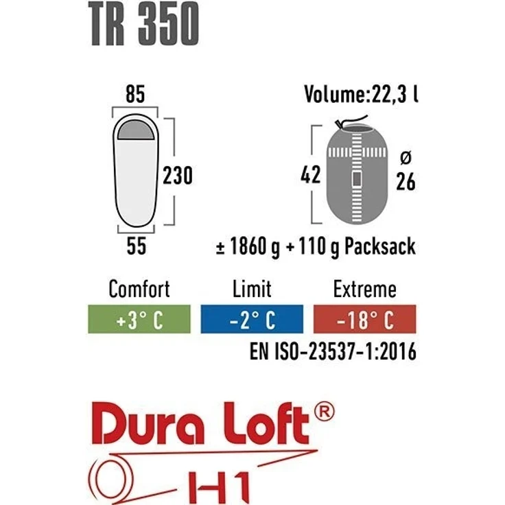 High Peak Mumienschlafsack TR 350 – Bild 2