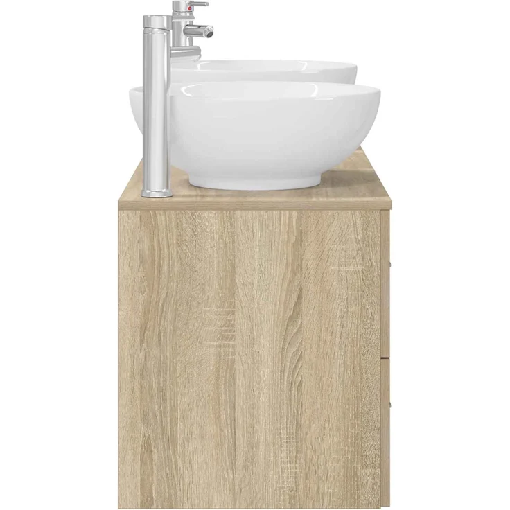 vidaXL Badezimmerschrank-Set 3 stk. Sonoma-Eiche 129 x 44,5 x 80 cm 3405901 – Bild 7
