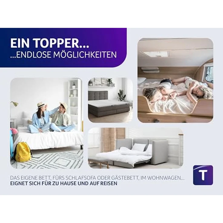Traumnacht SleepGuard Kaltschaum-Topper, Matratzenauflage, Schoner für Matratze bis 30 cm, Allergiker geeignet, Öko-Tex Zertifiziert, 90x200 cm, produziert nach deutschem Qualitätsstandard – Bild 6