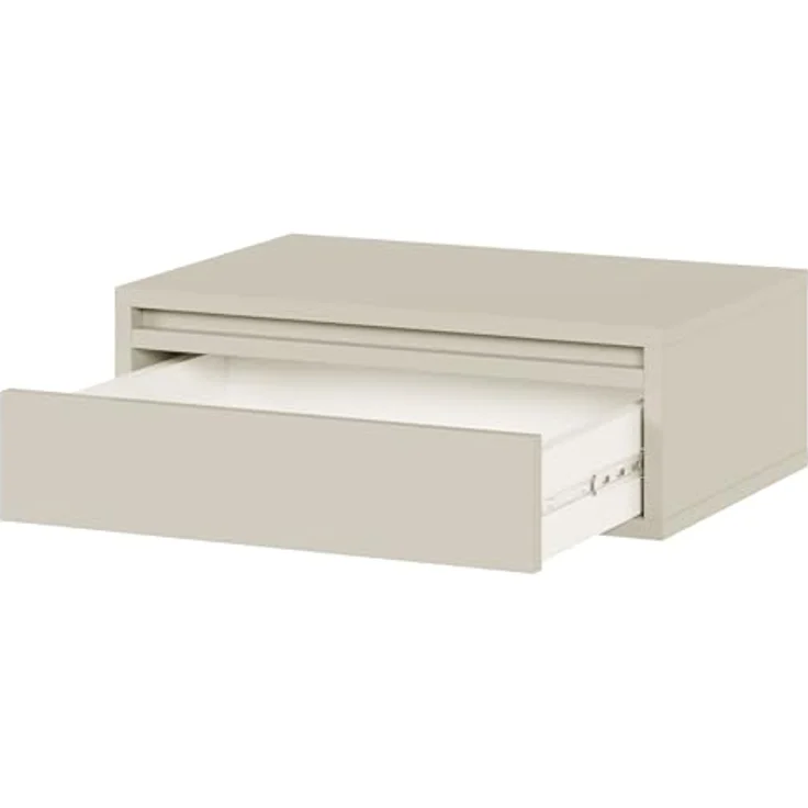 Selsey Nachtschrank Evo, Greige, hängende Nachtkonsole mit 1 Schublade, 50x17x34 cm, kratzfest und pflegeleicht – Bild 8