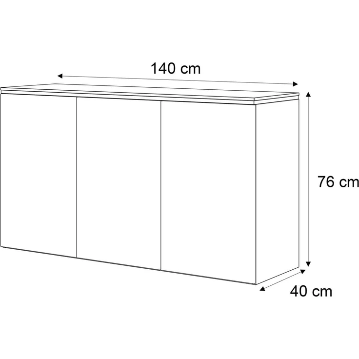Lookway Kommode AURORA SILVER 3D mit Griffloses Öffnungssystem – Bild 3