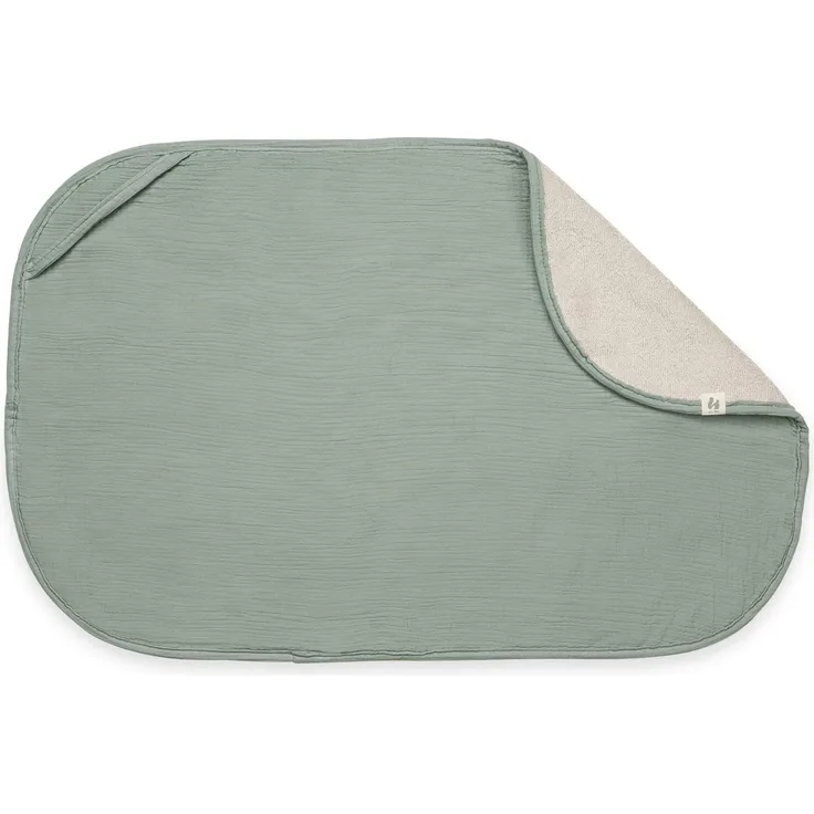 Hauck Topper und Handtuch für Wickelauflage, Atmungsaktives Musselin und Frottee Stoff, Waschbar bei 60° C, für Junge und Mädchen, geeignet für hauck Change N Clean Baby Wickelunterlauge (Sage)