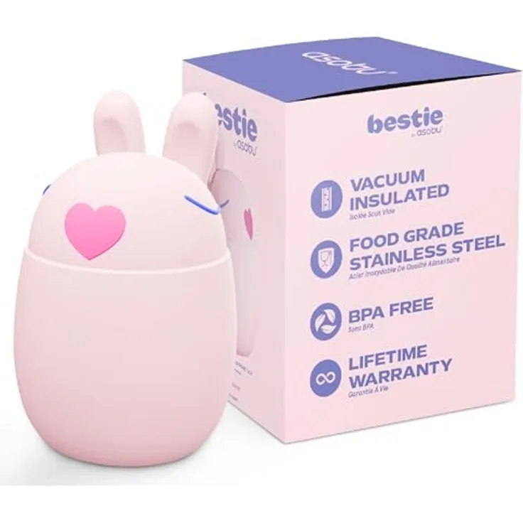 ASOBU Thermobehälter Asobu Bestie Thermobehälter 600 ml,Tier-Design isoliert auslaufsicher, 600 ml, isolierter Edelstahl, auslaufsicher, spülmaschinengeeignet