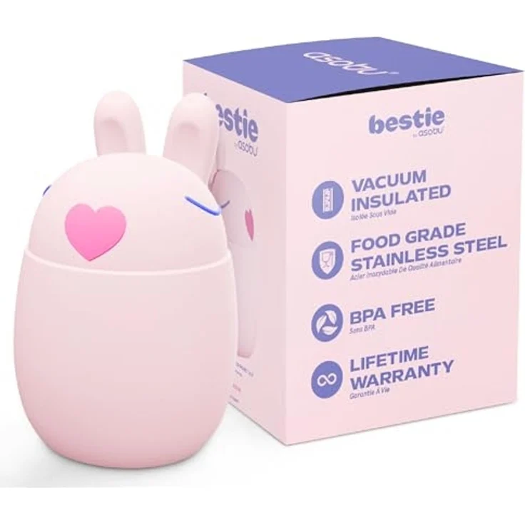 ASOBU Thermobehälter Asobu Bestie Thermobehälter 600 ml,Tier-Design isoliert auslaufsicher, 600 ml, isolierter Edelstahl, auslaufsicher, spülmaschinengeeignet – Bild 1