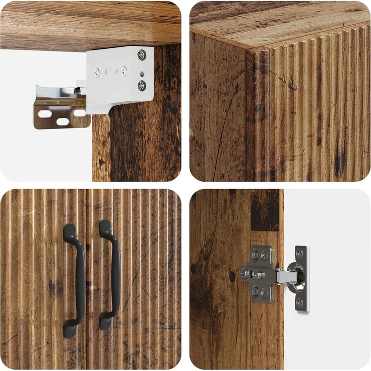 vidaXL Schrankset 2 pcs Altholz Holzwerkstoff 3416779 – Bild 7