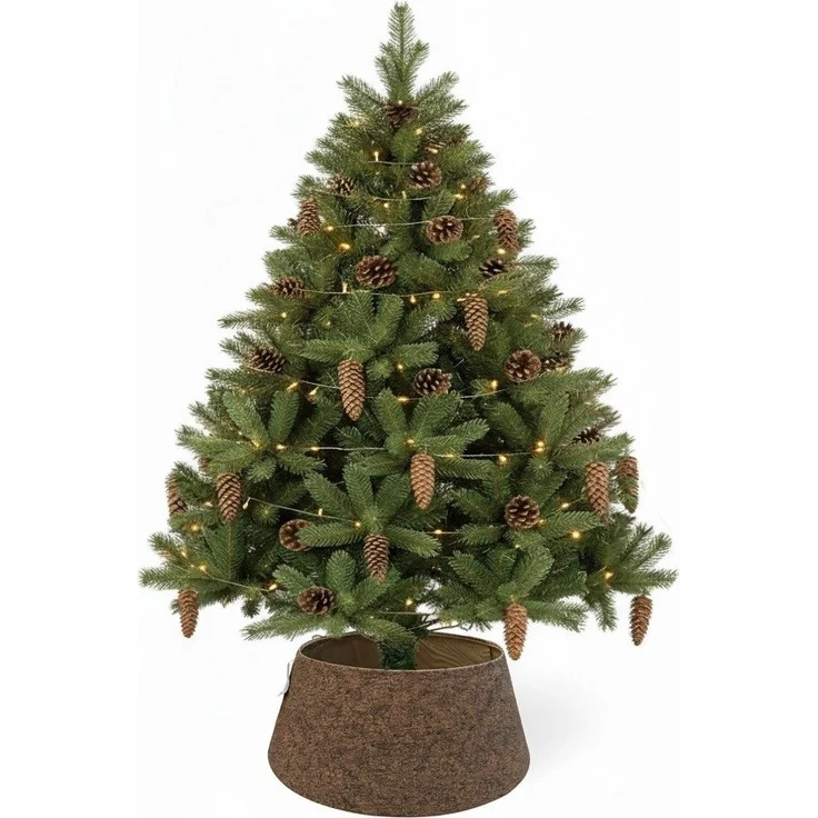 COIL Weihnachtsbaumdecke Weihnachtsbaumabdeckung, Weihnachtsbaumrock, Weihnachtsbaumständer, oval, rechteckig, Durchmesser ab 56 cm – Bild 2