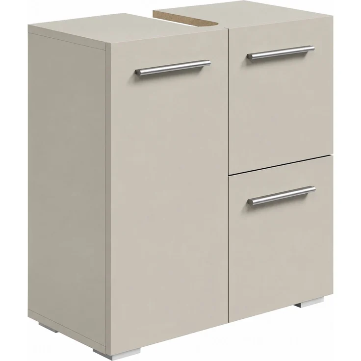 Badplaats Waschbeckenunterschrank Mars 60 x 30 cm Cashmere - Stehender Badezimmerschrank mit 2 Türen und 1 Schublade – Bild 1