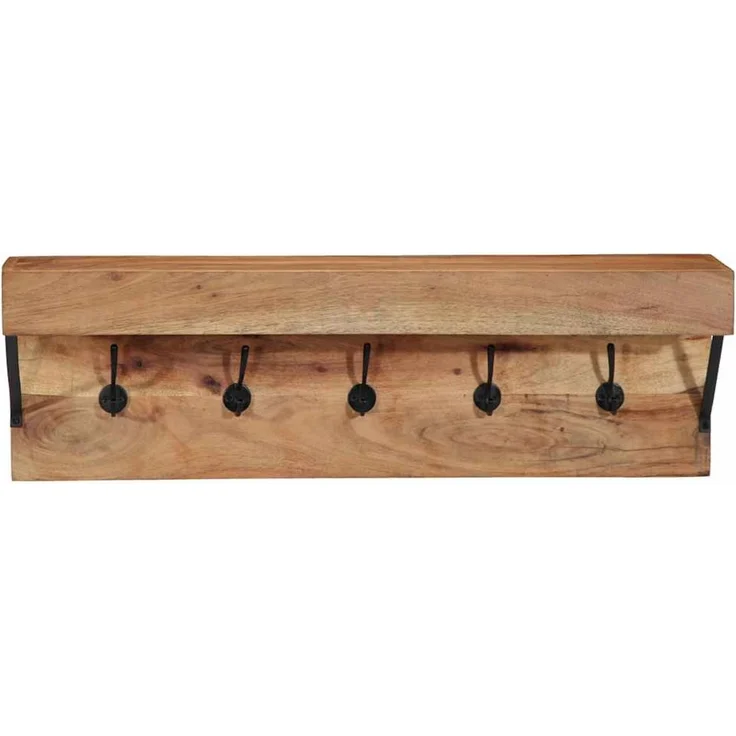 vidaXL Garderobenständer 73 x 19 x 23 cm Braun Massivholz Akazie 4102746 – Bild 4