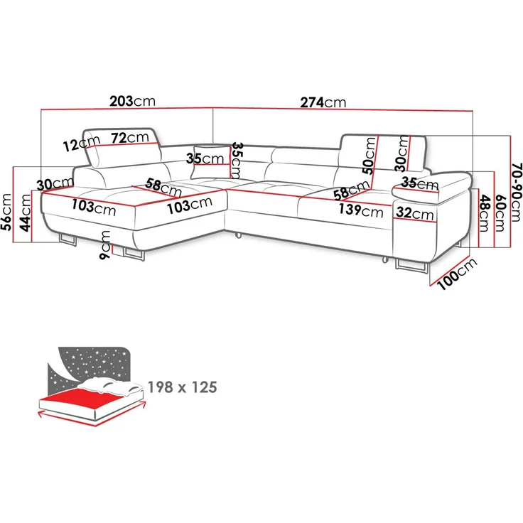 Ecksofa Torezio (Flow 06, Seite: Links) – Bild 8