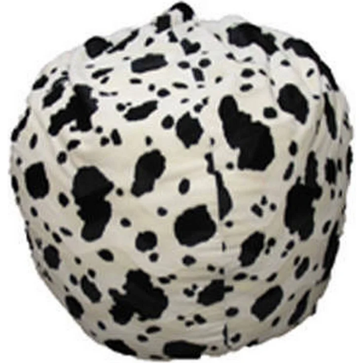 Dmora Pouf Lorenza, Mehrzwecksessel, Sitzsack, Hockerhocker, Made in Italy, 80x80 h120 cm, Schwarz und Weiß,Gepunktetes Muster – Bild 2