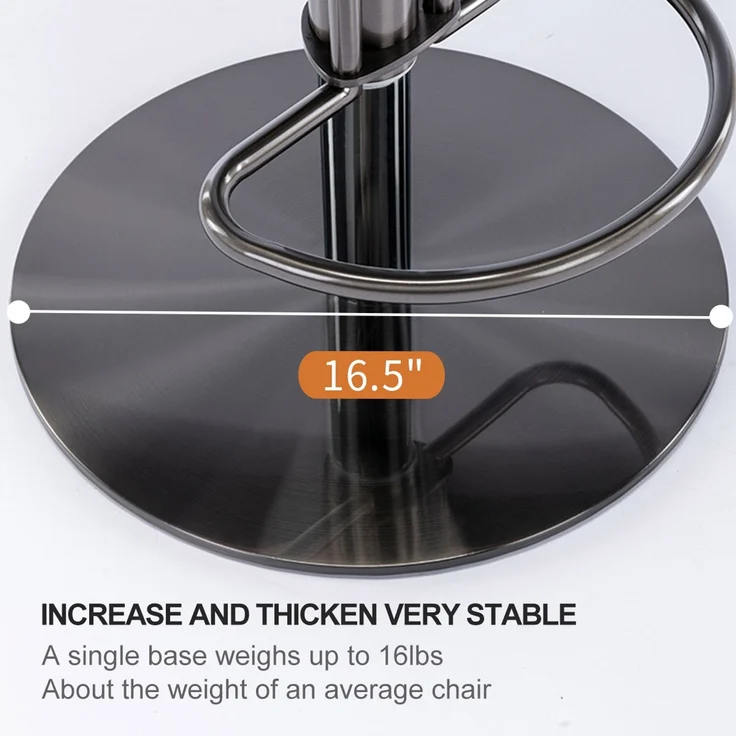 Schwarze Barhocker aus Titan-Edelstahl, hochwertiger moderner Barstuhl mit Rückenlehne, drehbar und höhenverstellbar für Küchentheke und Esszimmer – Herde – 52,5 x 52,5 x 116 cm – YOUDENOVA – Bild 6